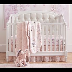 NWT - Pottery Barn Kids Monique Lhuillier Embellished Blossom Crib Skirt